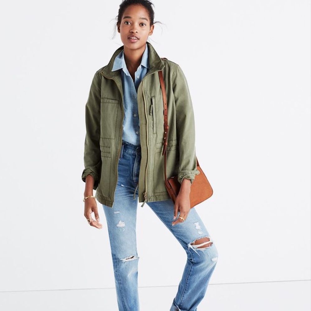 Madewell Passage Jacket Military Olive Green